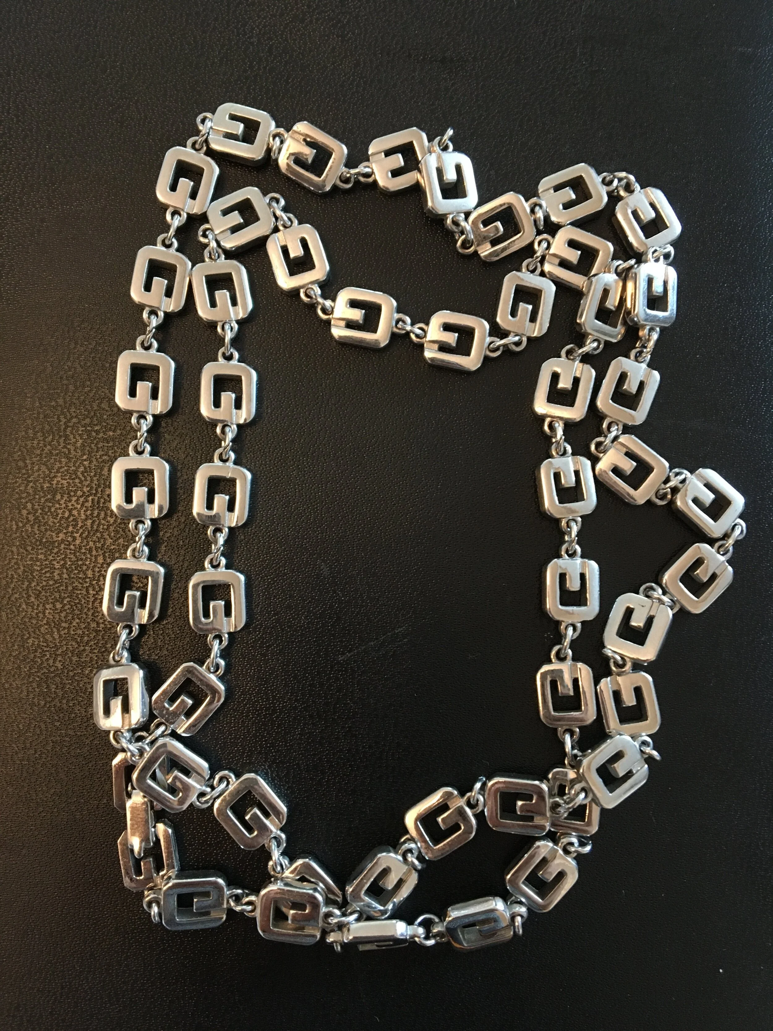 Givenchy Silver G Necklace