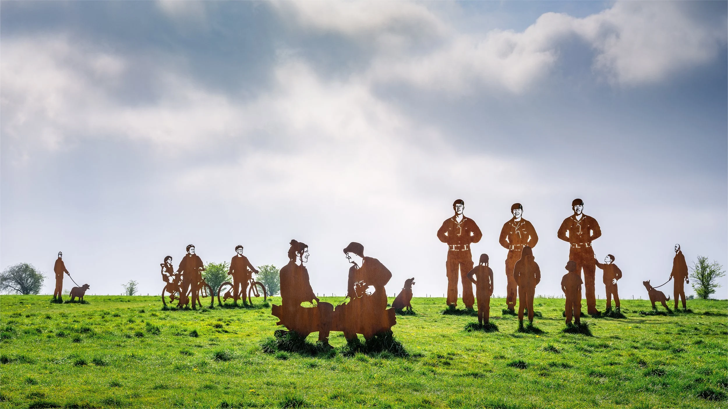 Bratton Camp figures - next to the Westbury White Horse