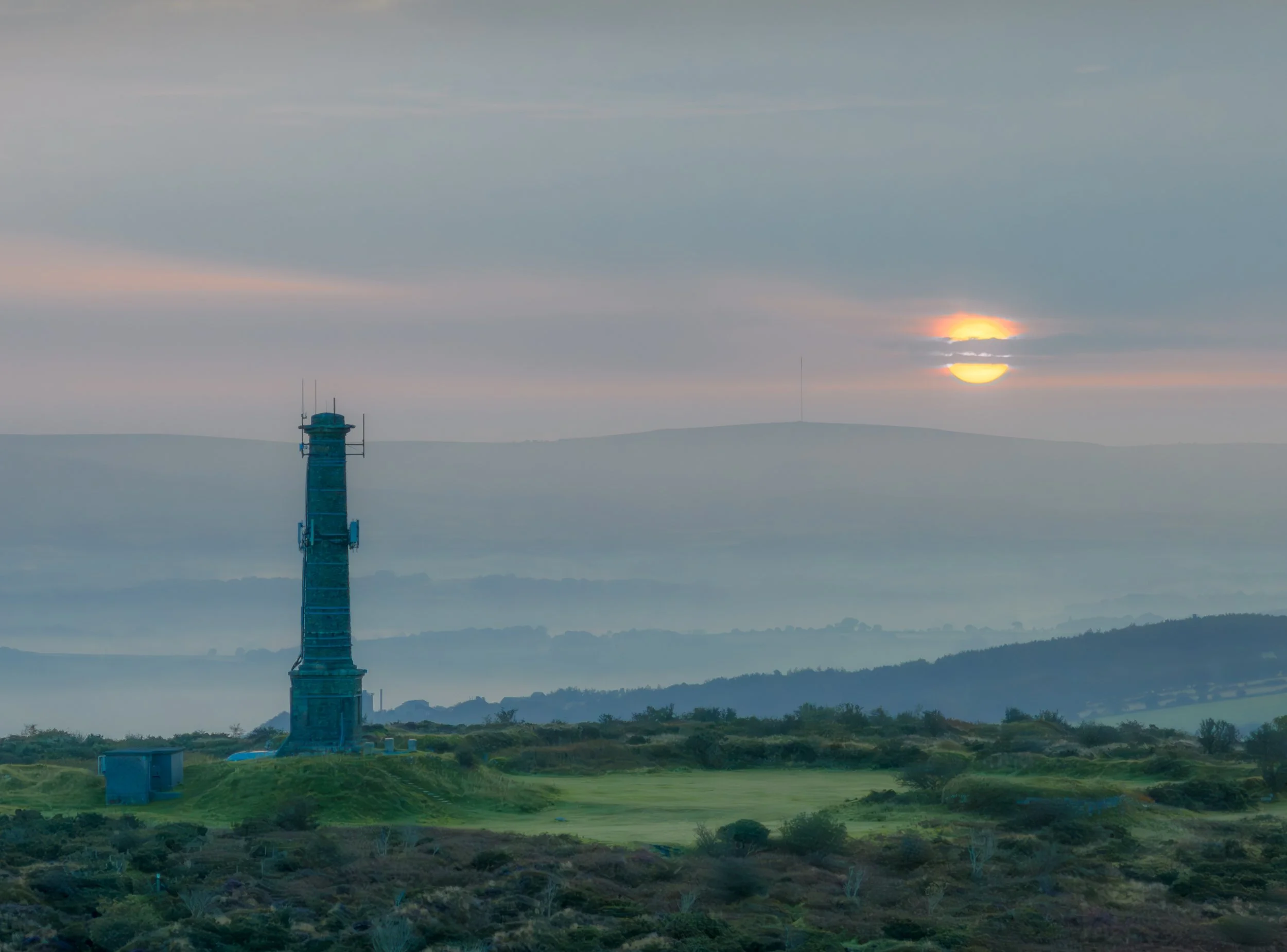 Kit Hill sunrise as a Sahara dust storm blows though