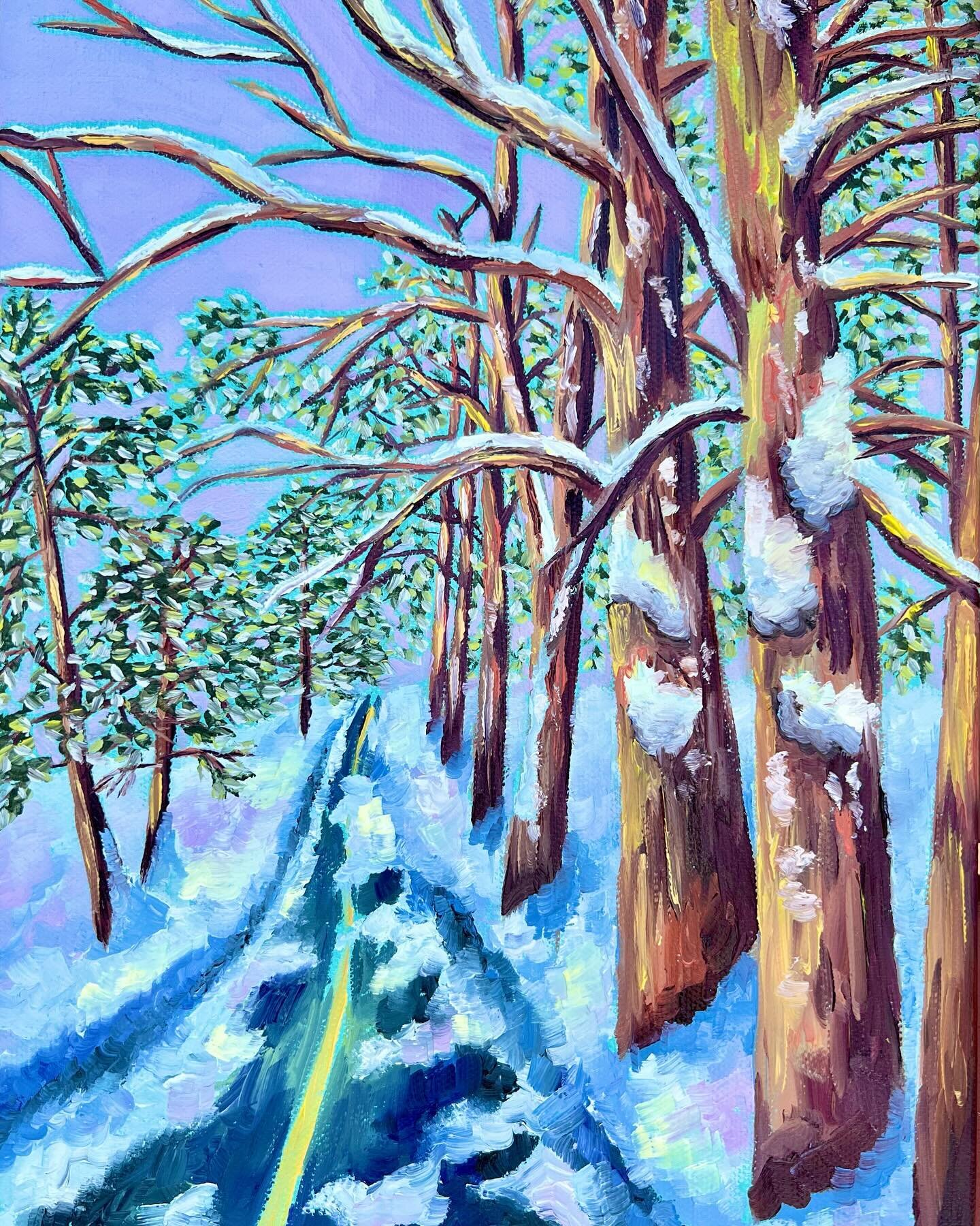 Winter Wonder, 9&rdquo;x12&rdquo;, oil on canvas

&hellip; from a walk in a magical February blizzard in Tahoe with @sallyv_kw ❄️❄️❄️