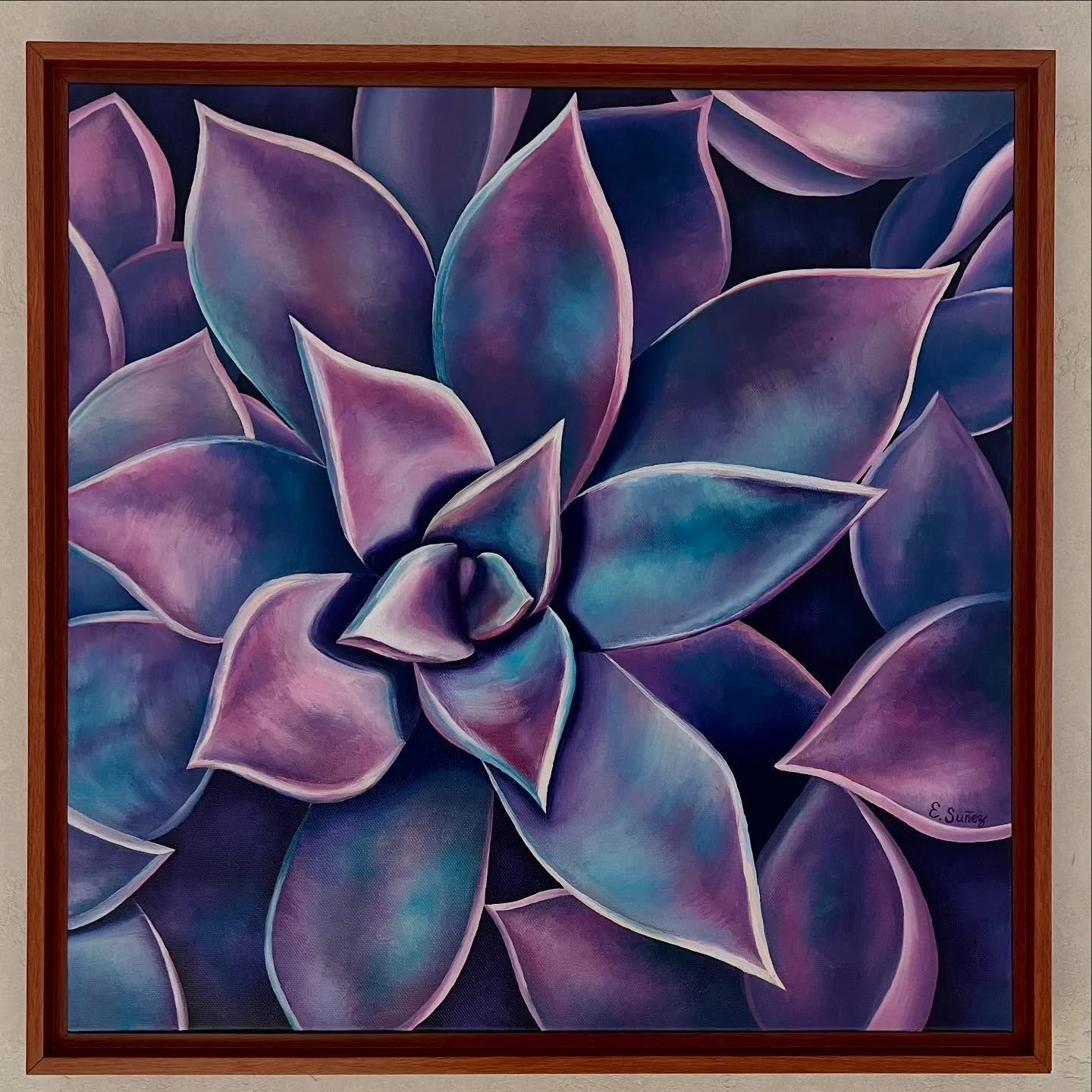 Purple Harmony, 20&rdquo;x20&rdquo;
A commission piece I completed several months ago for a beautiful indoor pool/spa room! 

#oiloncanvas #oilpainting #naturepainting #natureisart #succulents #succulentart #natureart #spaart #naturepainter #laartist