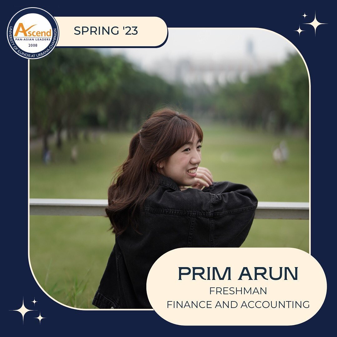 If you were wondering who the latest new member of our Spring &lsquo;23 class is, your wait is over! Prim Arun is a freshman from Bangkok, Thailand studying Finance and Accounting. She&rsquo;s a big fan of otters and kimchi jjigae, but she is not a b
