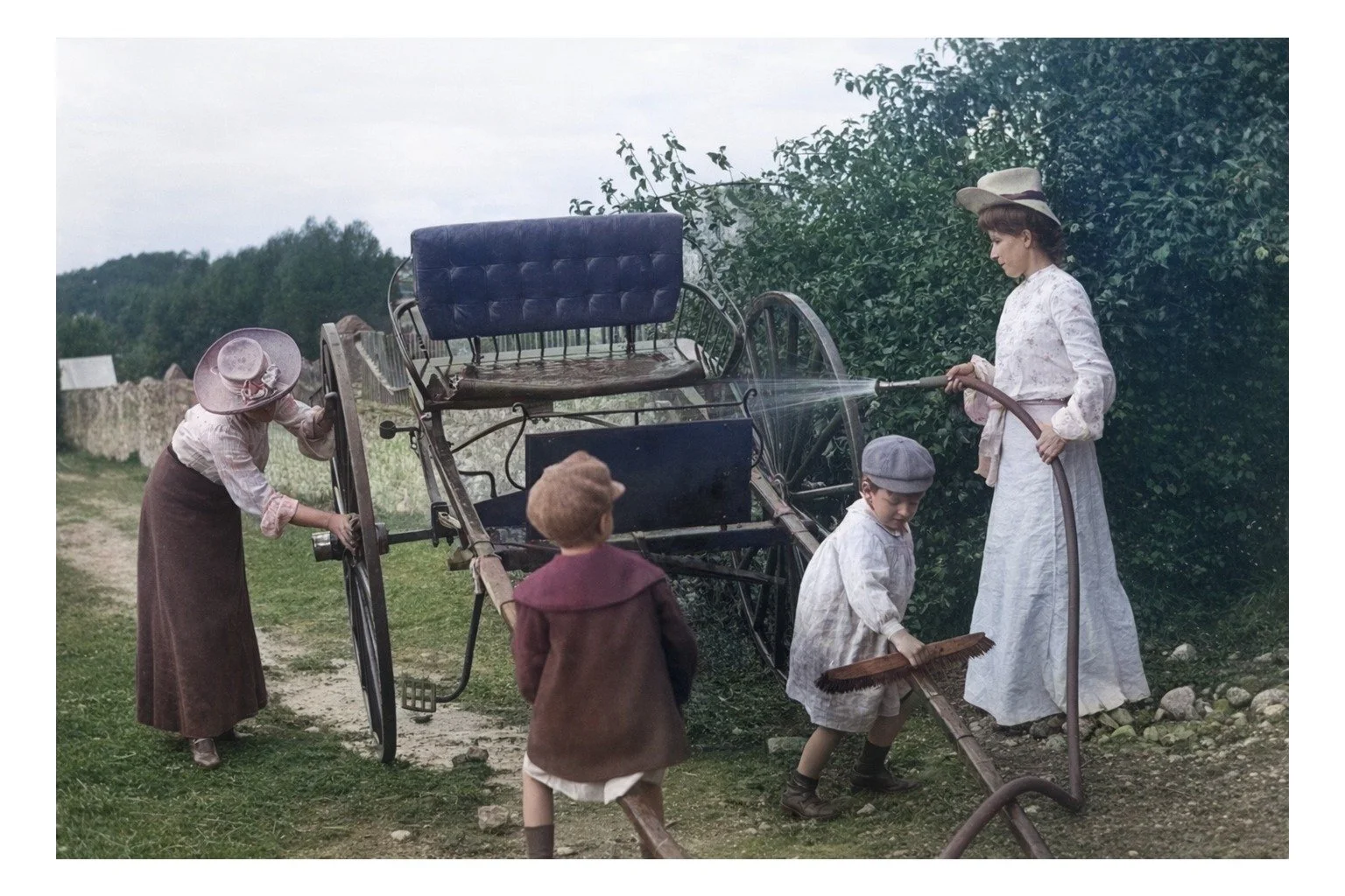 A victorian glass plate scanned, cleaned and coloured. Any info for location etc would be great