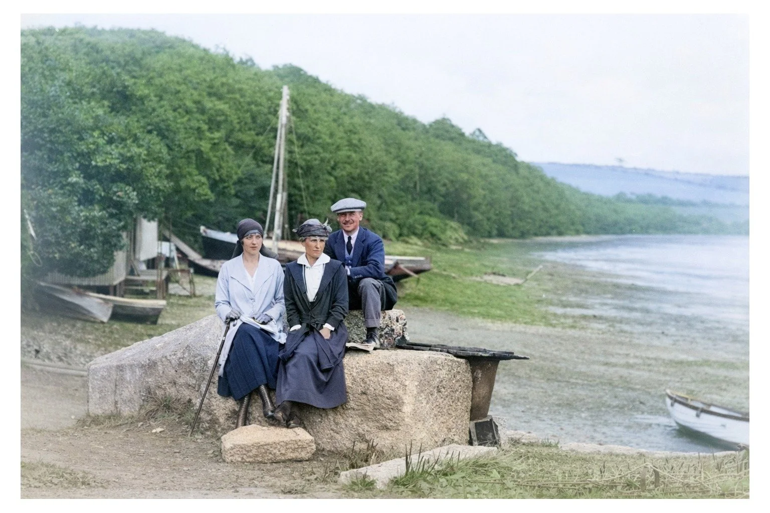 Scanned and coloured, possibly on the Helford ?