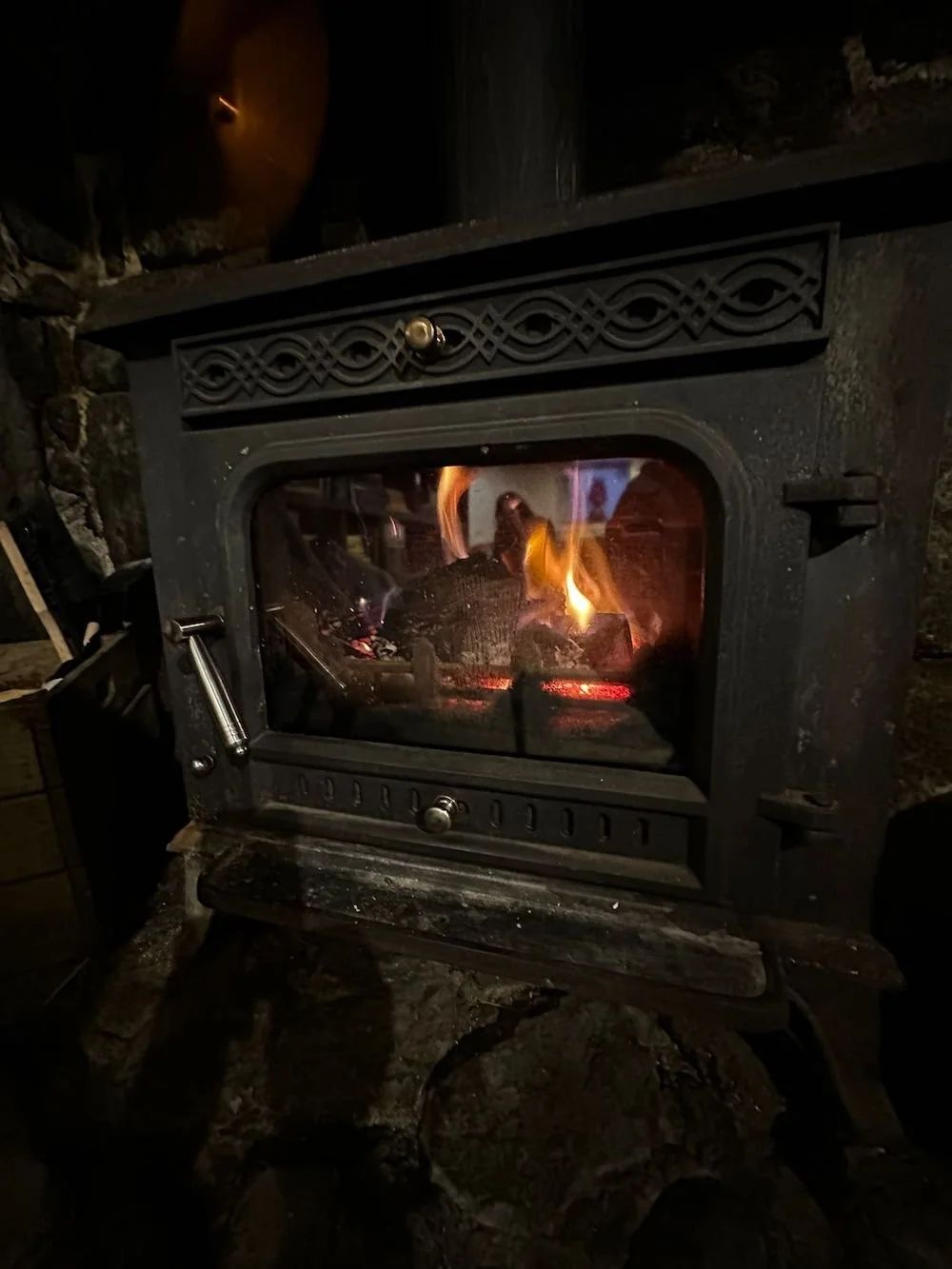 log burner at weeke barton