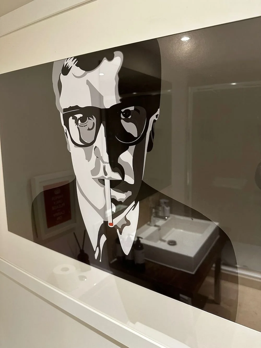 michael caine print at weeke barton