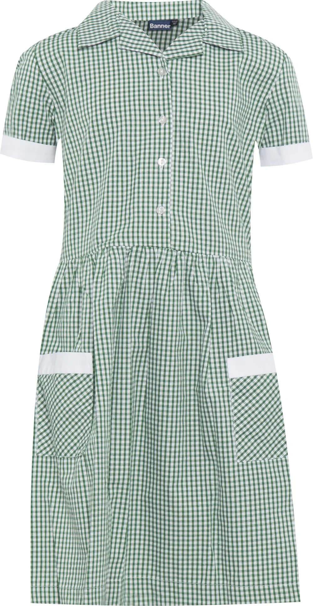 Primary School Summer Green And White Gingham School Dress Girl's Green  School Dresses Green Gingham School