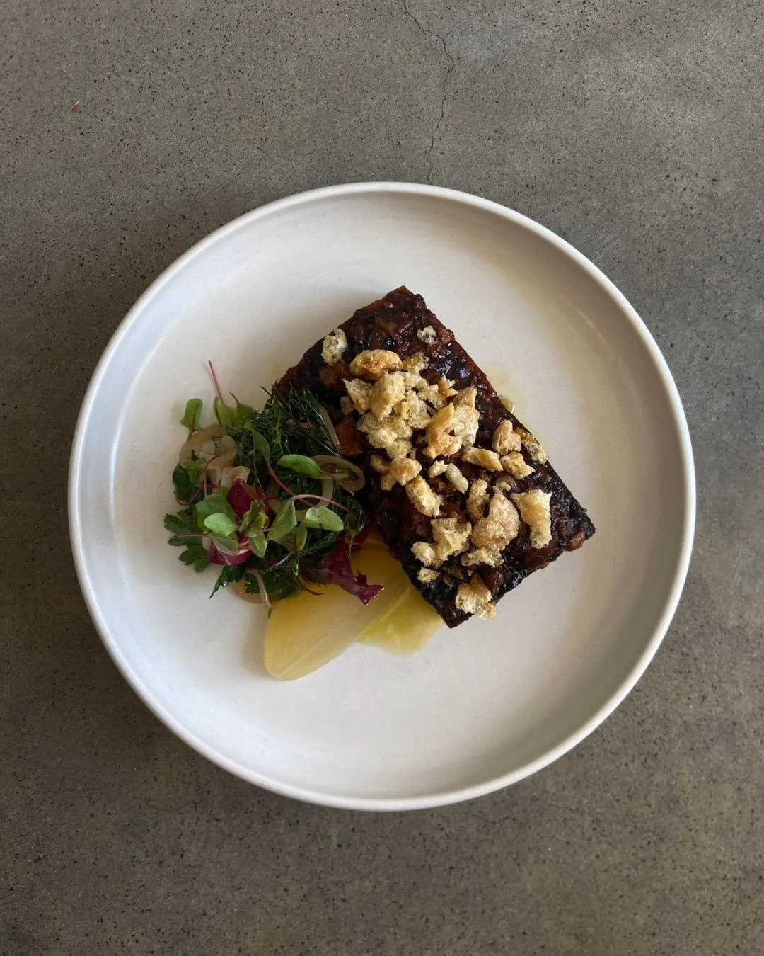 Slow-Braised Pork Belly + Apple Gel + Crackling + Herb Salad &mdash; a little richness, a little freshness, and everything in perfect balance.
Now on the menu.
#Dunsborough #LadyLola #food #menu #margaretriverregion #watourism #downsouthwa