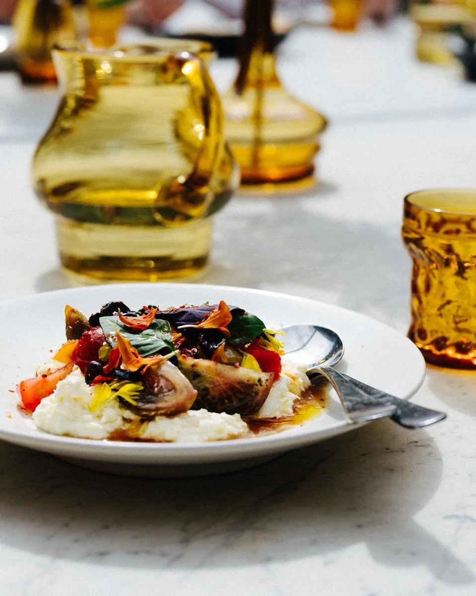 Tomato + Stracciatella + Basil + Olive
One of our many salads on the menu &mdash; come find yours. 🤍

All salads available in-house &amp; takeaway
Orders &amp; bookings via link in bio
#Dunsborough #menu #LadyLola #takeaway #food #margaretriverregio