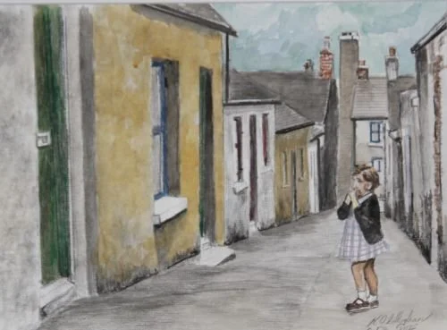WATERCOLOUR  MERRYPOLE LANE OFF BLARNEY LANE 16X12.JPG