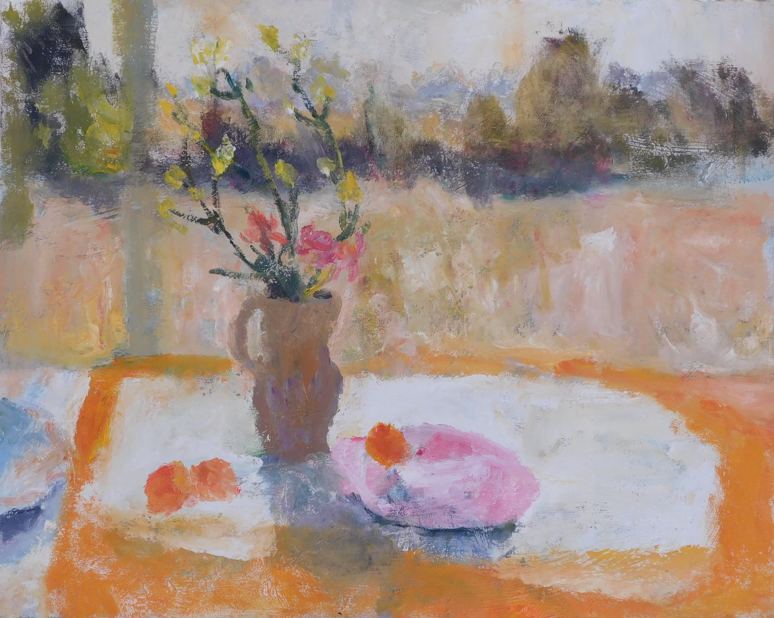 Pinks and Yellows - Oil on canvas 61 x 76 cm