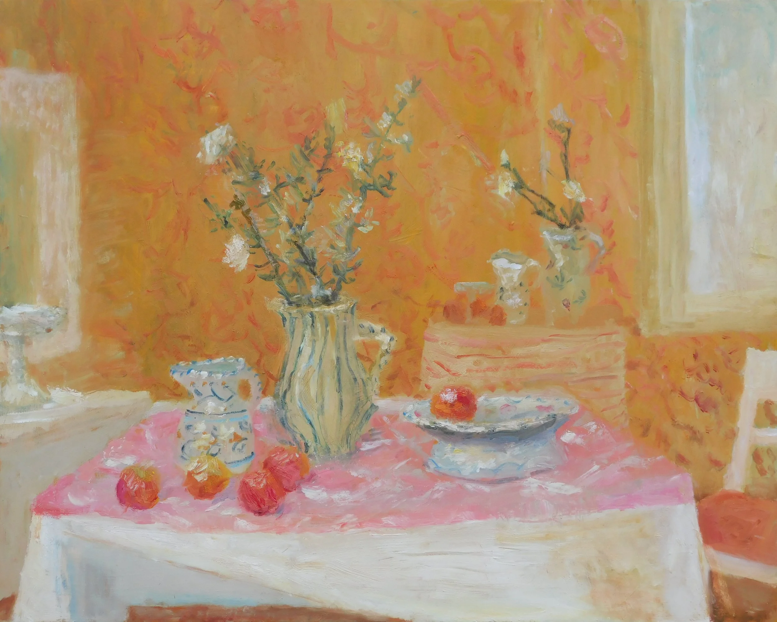 Earth Yellows and Pink, 80 x 100cm, 2022 