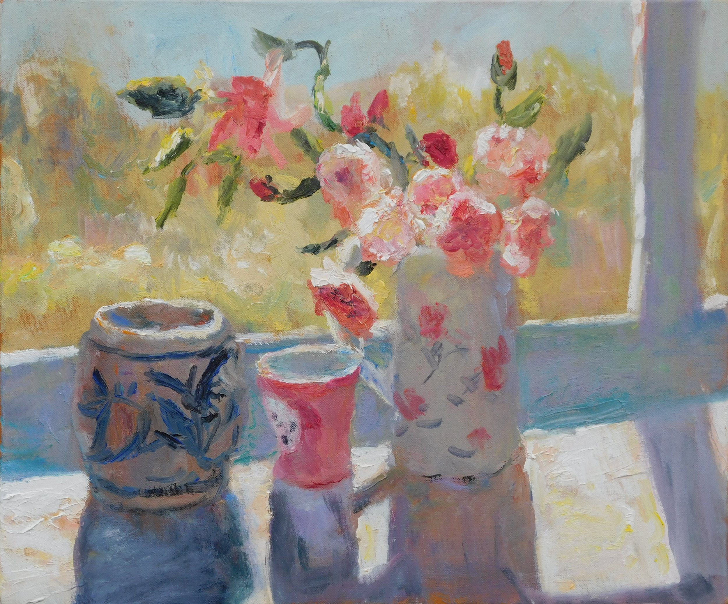 First Roses 50 x 60 cm, oil on canvas, 2022