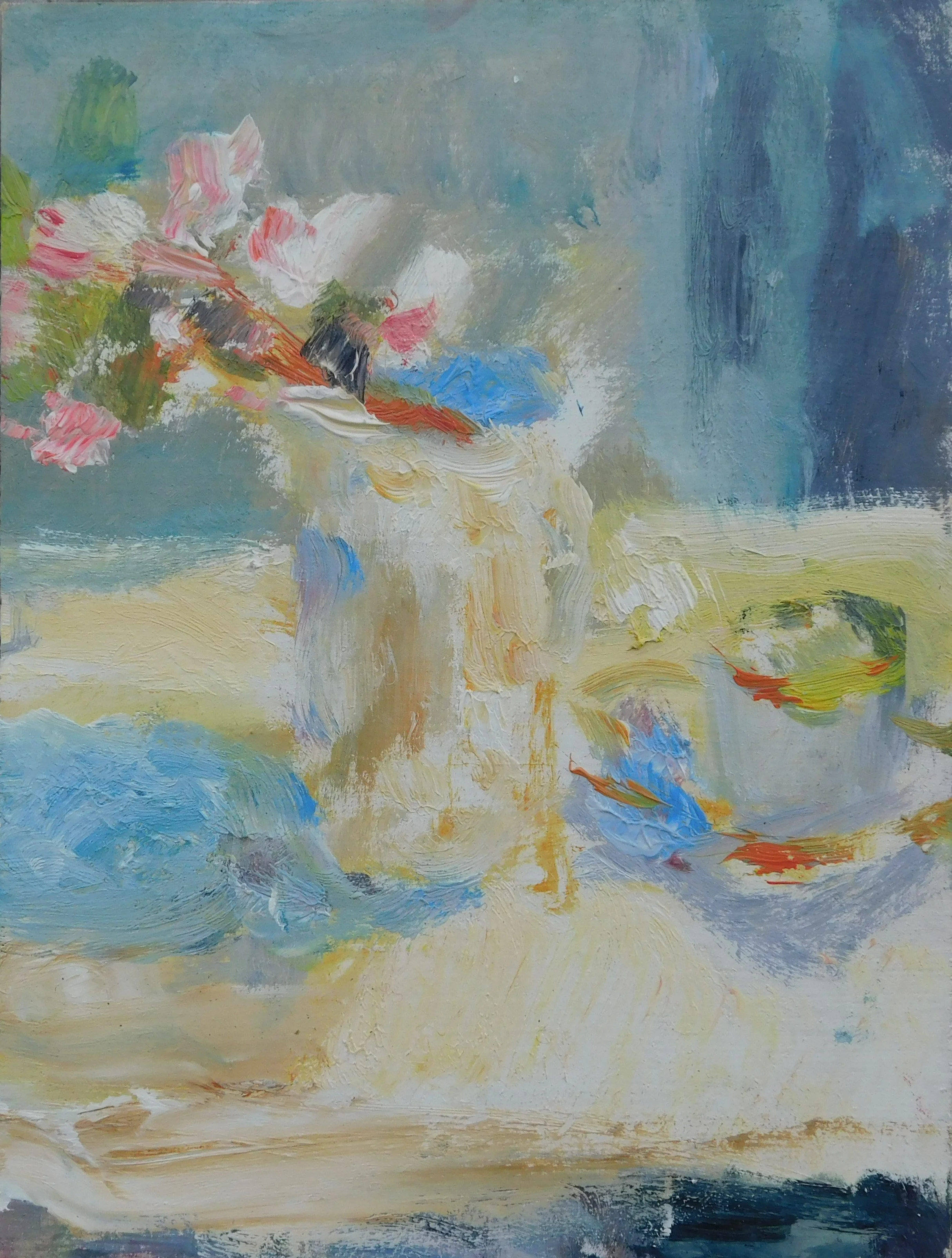 Apple Blossom 20x 15 cm, oil on board, 2022, Poem: May 14th