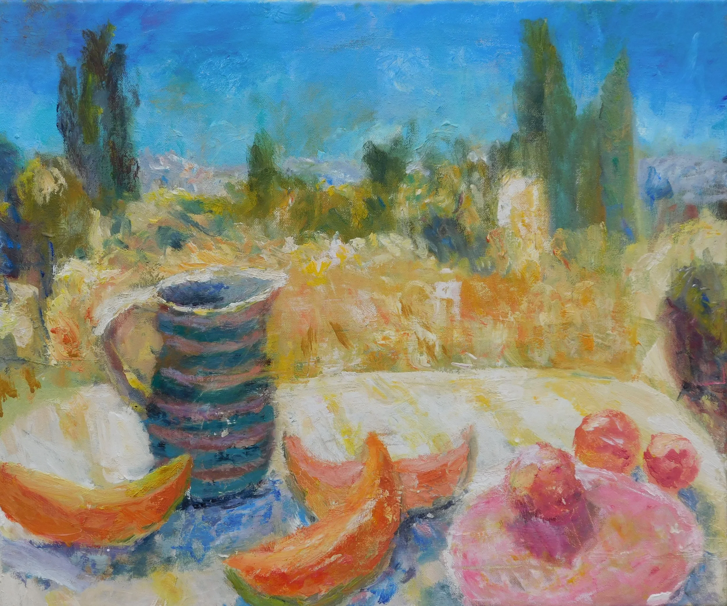 Summer Picnic, oil 50 x 60 cm, oil on canvas, 2022