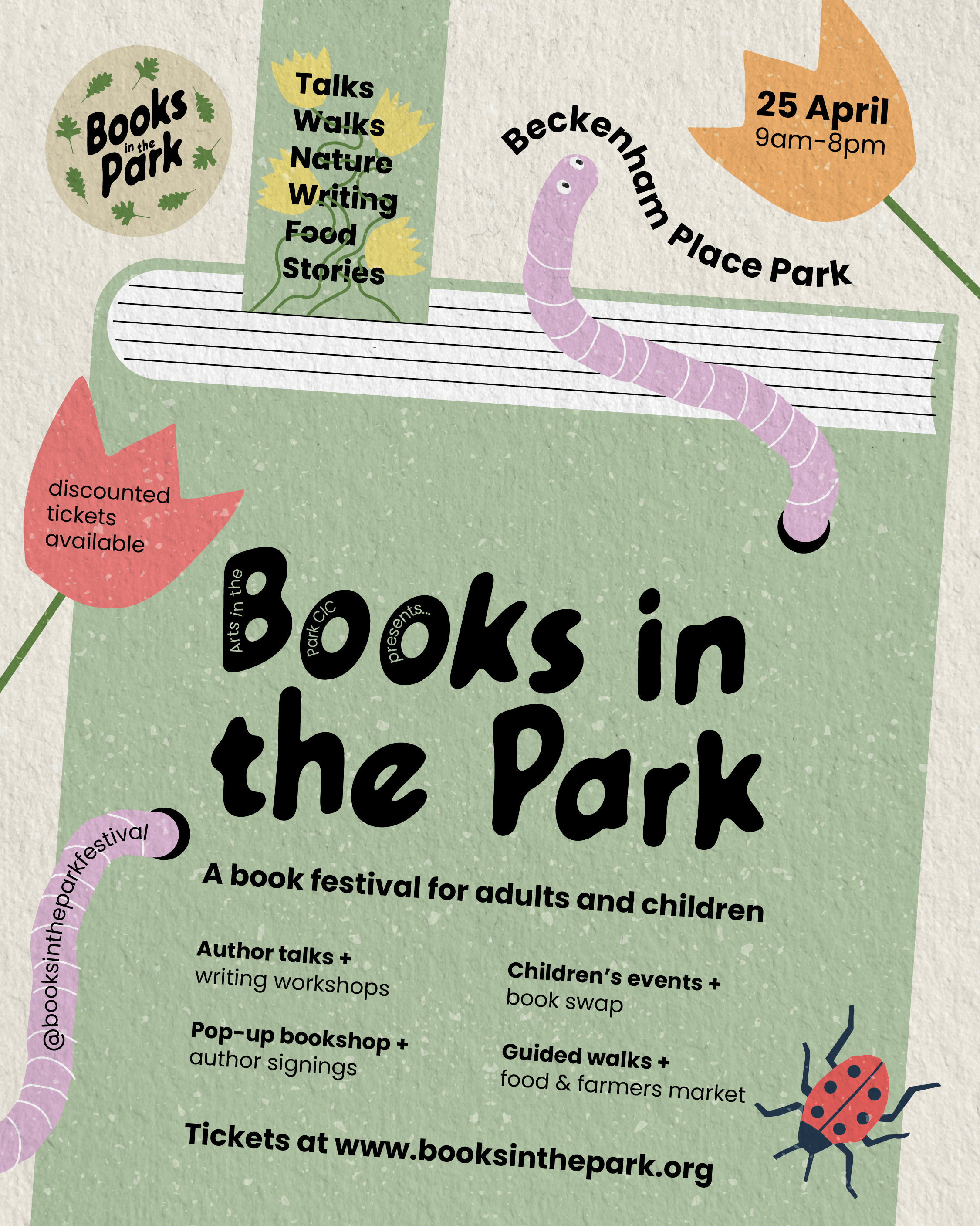 Books in the Park Saturday 25 April 2026