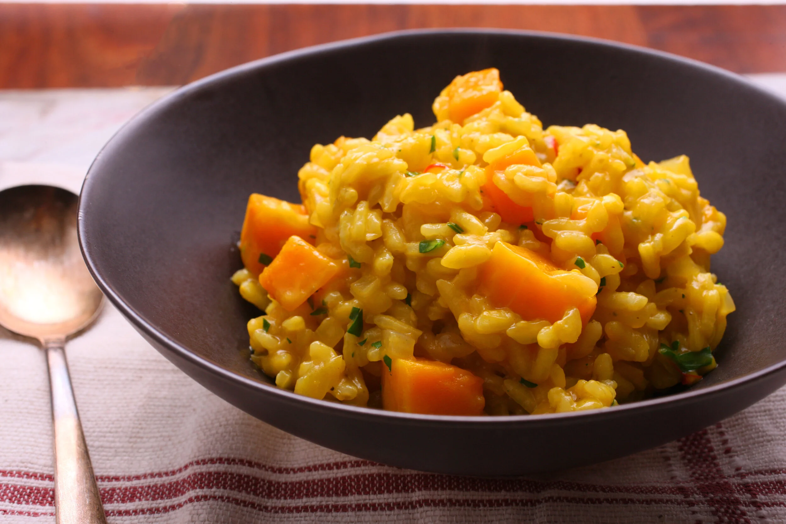 recipe  yellow orange risotto butternut squash studio light photographer 