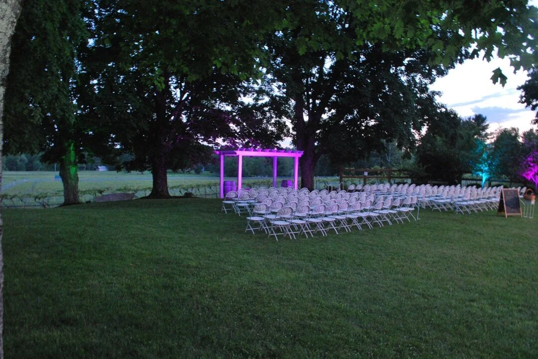 Nighttime ceremony!  Just helping by adding some outdoor Lighting
#wedding
#weddingceremony
#outdoorwedding