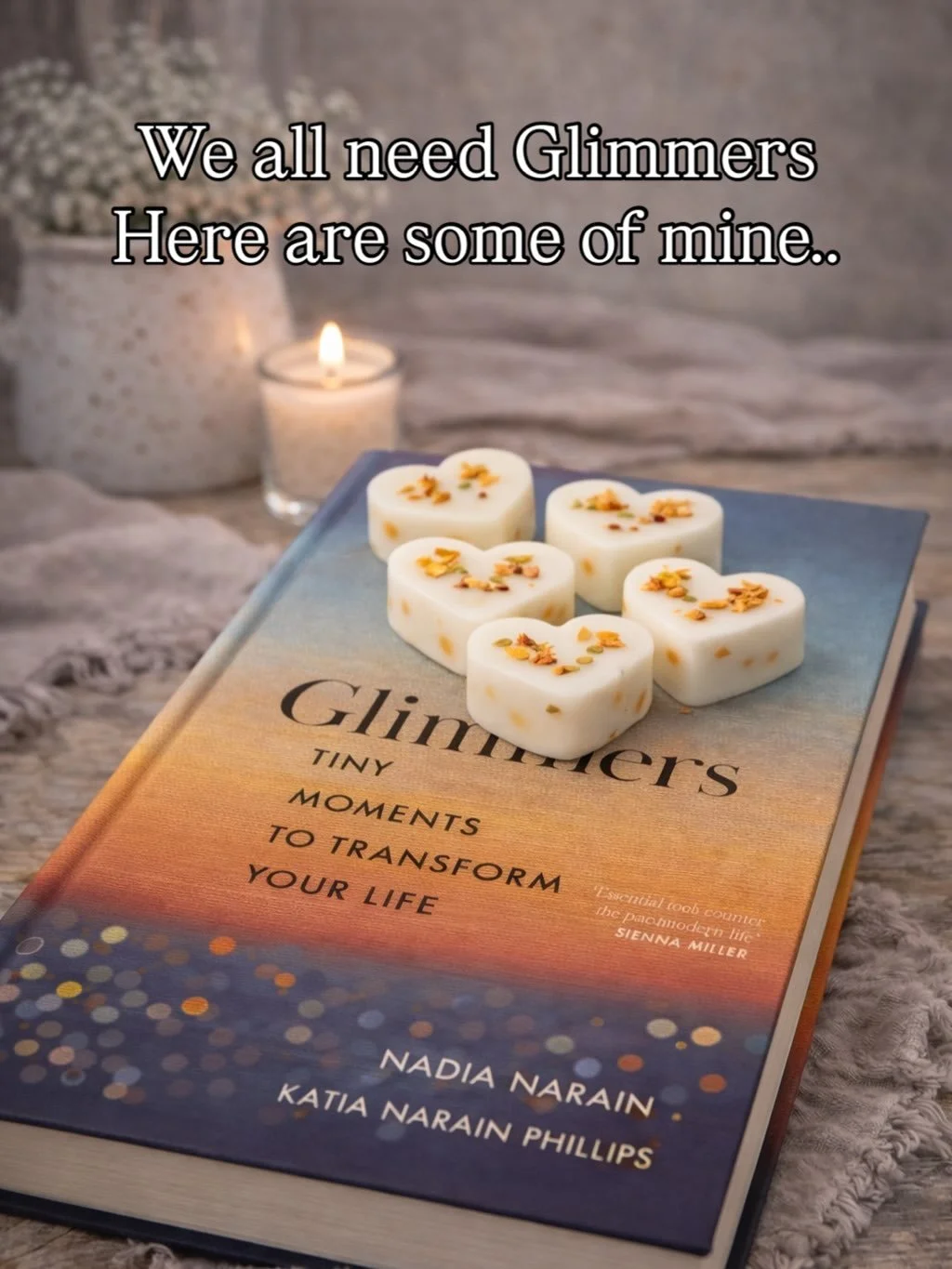 My friend bought me this book for my birthday and I love how it teaches us  about glimmers - small moments that bring a sense of calm, comfort or quiet joy, helping your nervous system feel safe and at ease. 

They gently draw you into the present an