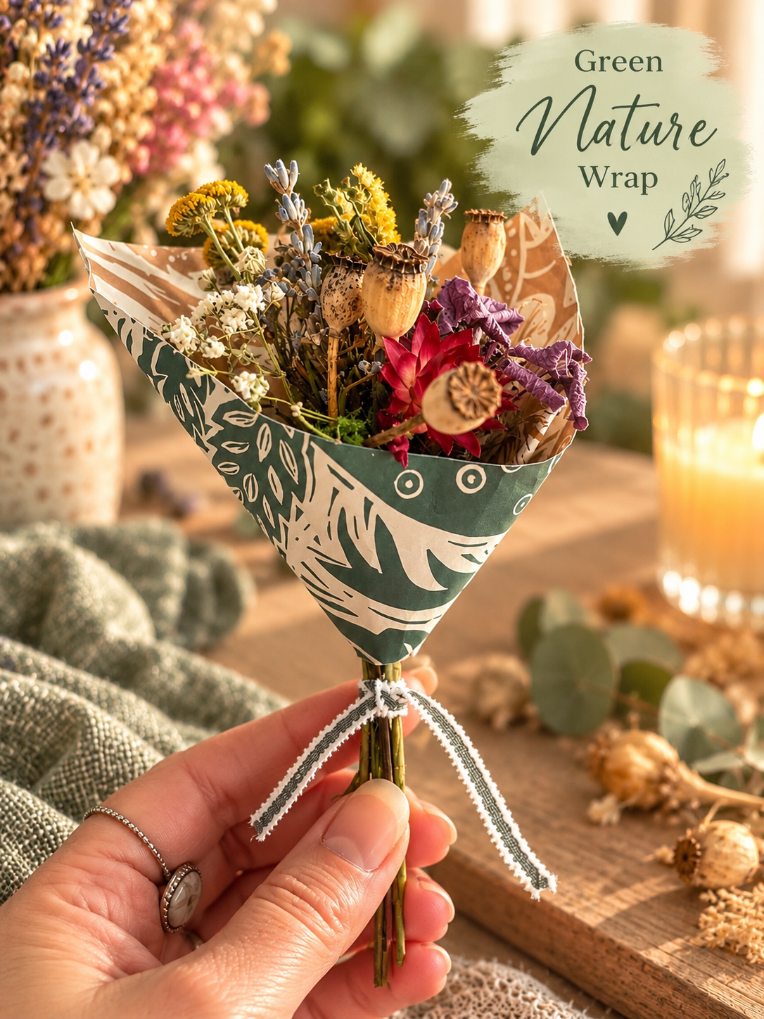 Rustic Green Nature Wrapped Posy.png