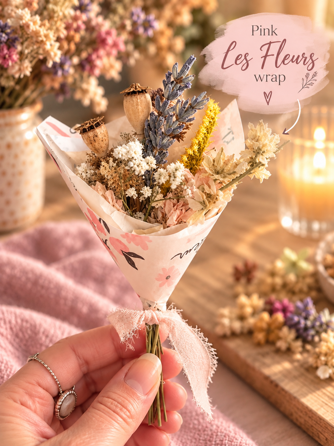 Pink Les Fleurs Dried Bouquet.png