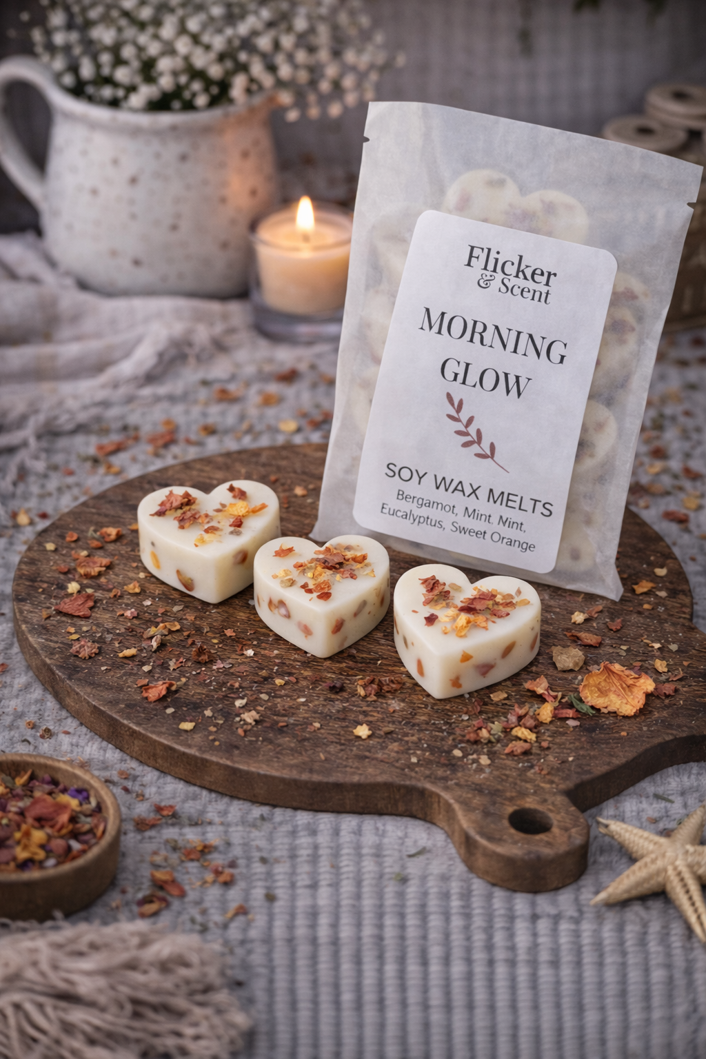 Morning Glow Botanical Wax Melts with Essential Oils (pack of 5)