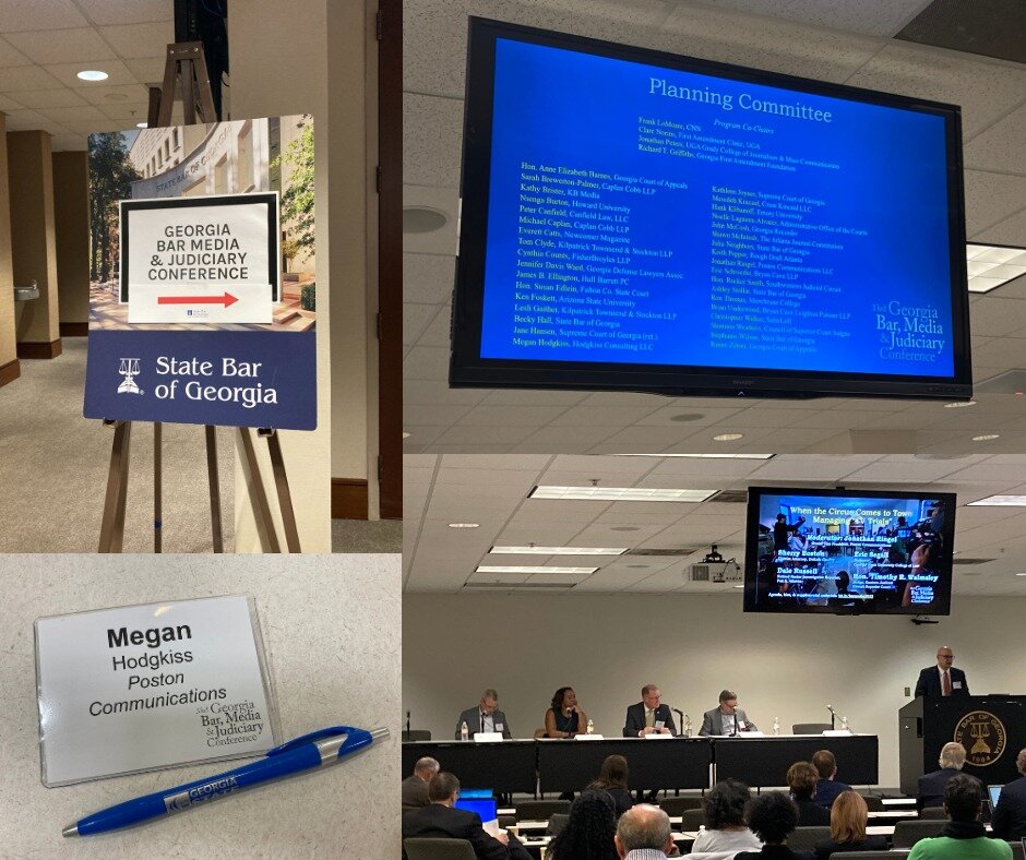 It's time!! The 33rd Annual Georgia Bar, Media &amp; Judiciary Conference is taking place today at the State Bar of Georgia.
.
Here's a look at today's agenda:
- When the Circus Comes to Town: Managing &quot;TV Trials&quot;
- Rethinking Campaign Cove