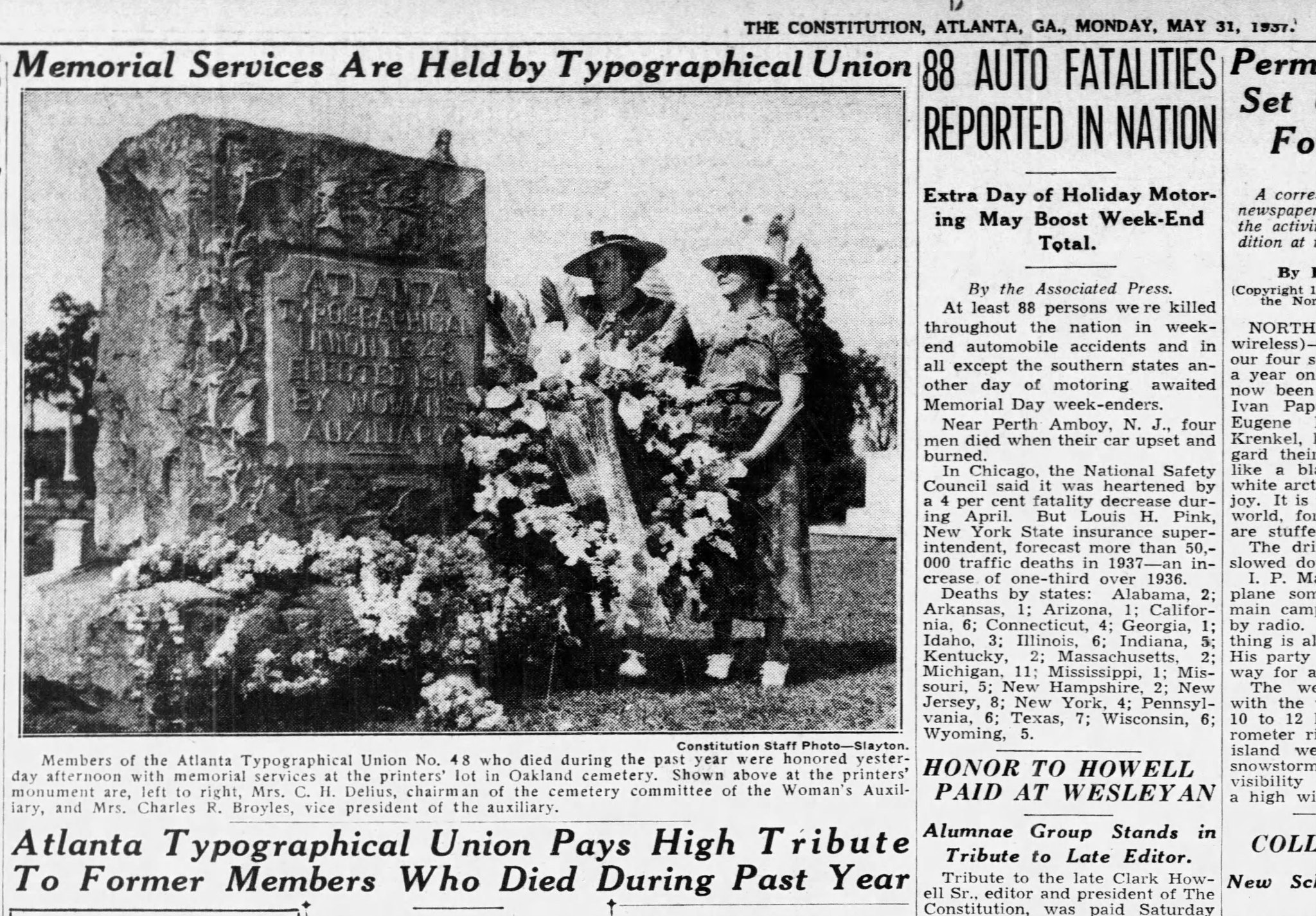 You've heard of Memorial Day, but what about Printer's Memorial Day? In the early 1900s, the Atlanta newspaper and printing community would spend the day at Oakland Cemetery to honor their colleagues.
.
Learn more in my article about Atlanta's Typogr