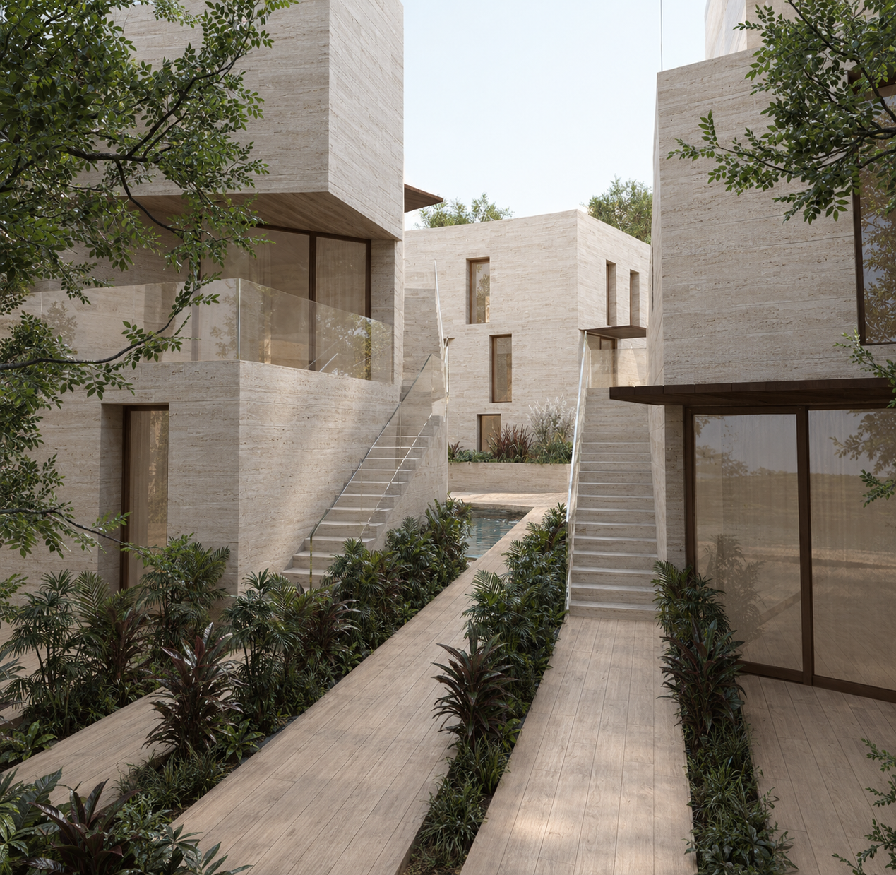Cortile moderno in pietra e legno.png