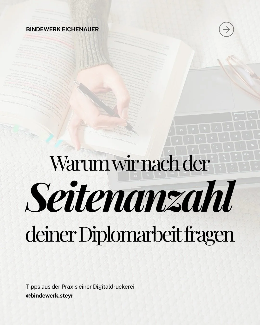 ℹ️ wichtige Info f&uuml;r alle Studenten und Sch&uuml;ler

Deine Seitenanzahl entscheidet welche St&auml;rke wir beim Buchr&uuml;cken w&auml;hlen m&uuml;ssen. Wenn sich deine Seitenanzahl aber um deutlich mehr als 10 Seiten &auml;ndert als du bei dei