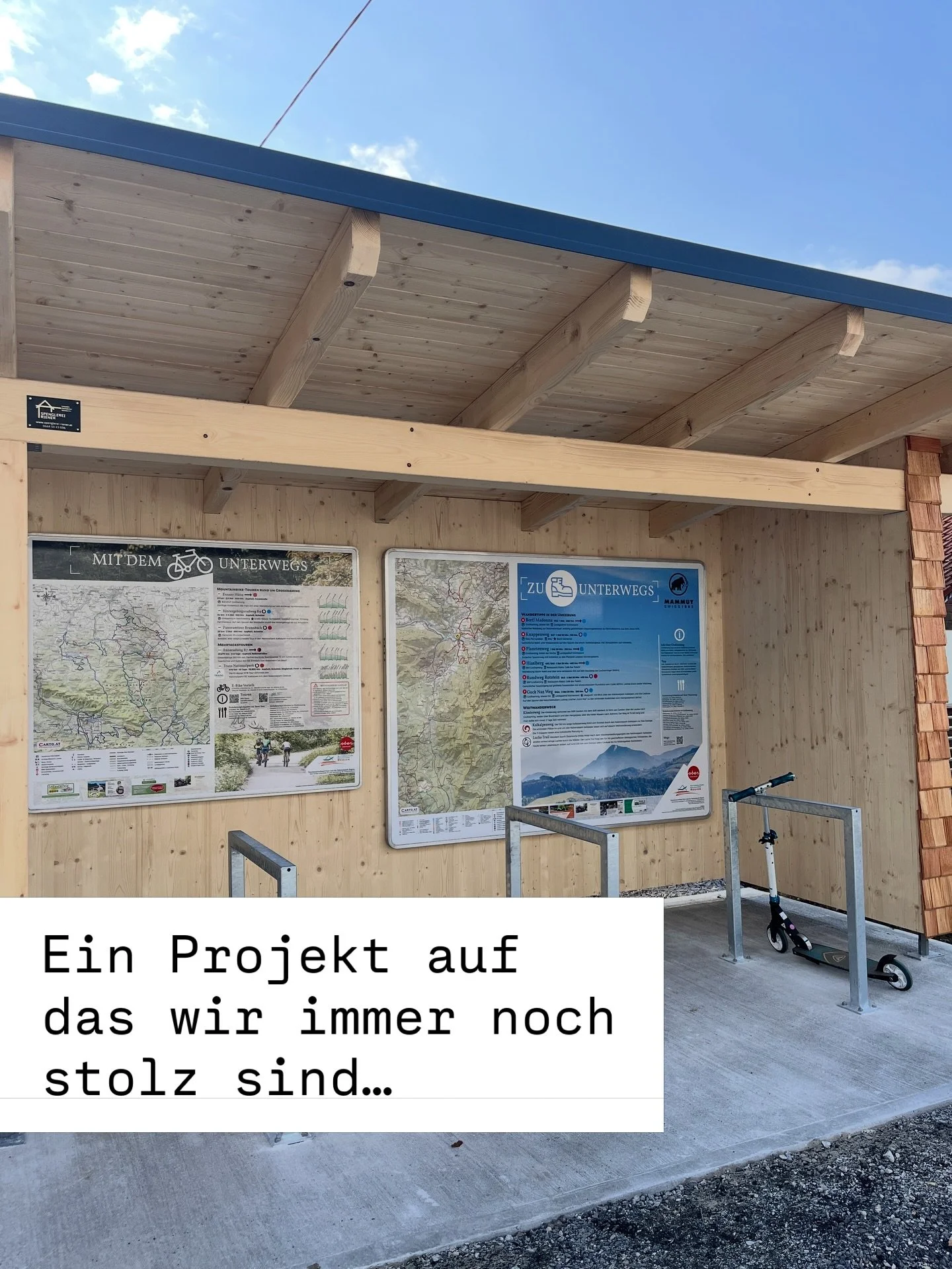 Schon wieder ein paar Jahre her aber wenn die Rad- und Wanderkarte so einen tollen neuen Platz bekommen, dann m&uuml;ssen wir euch das zeigen!
Gl&uuml;ckwunsch Gro&szlig;raming 💪🏻👏🏻

Michael hat damals die grafische Gestaltung und Fotografie (der
