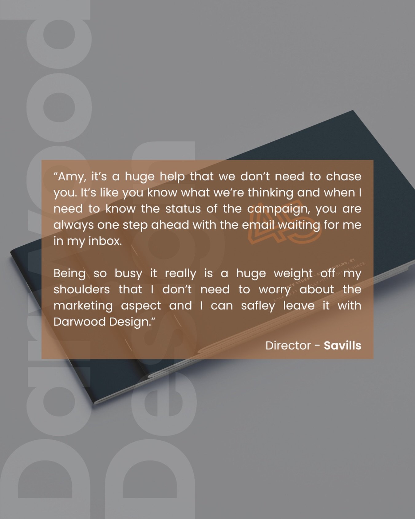 Commercial property moves quickly. The last thing agents need is to chase the marketing.

@savills, a previous client shared that they always felt one step ahead, with clear updates, timely communication and the confidence that everything was being h