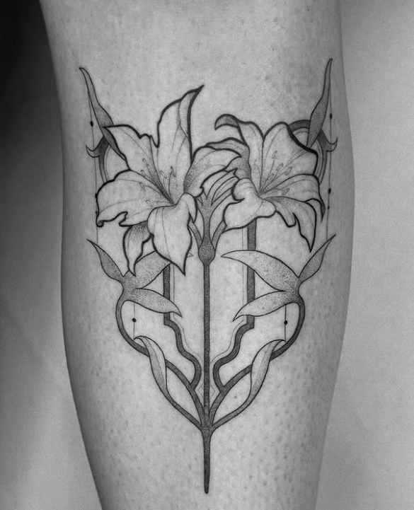 Neo Traditional Design by Fine Line Tattoo Artist