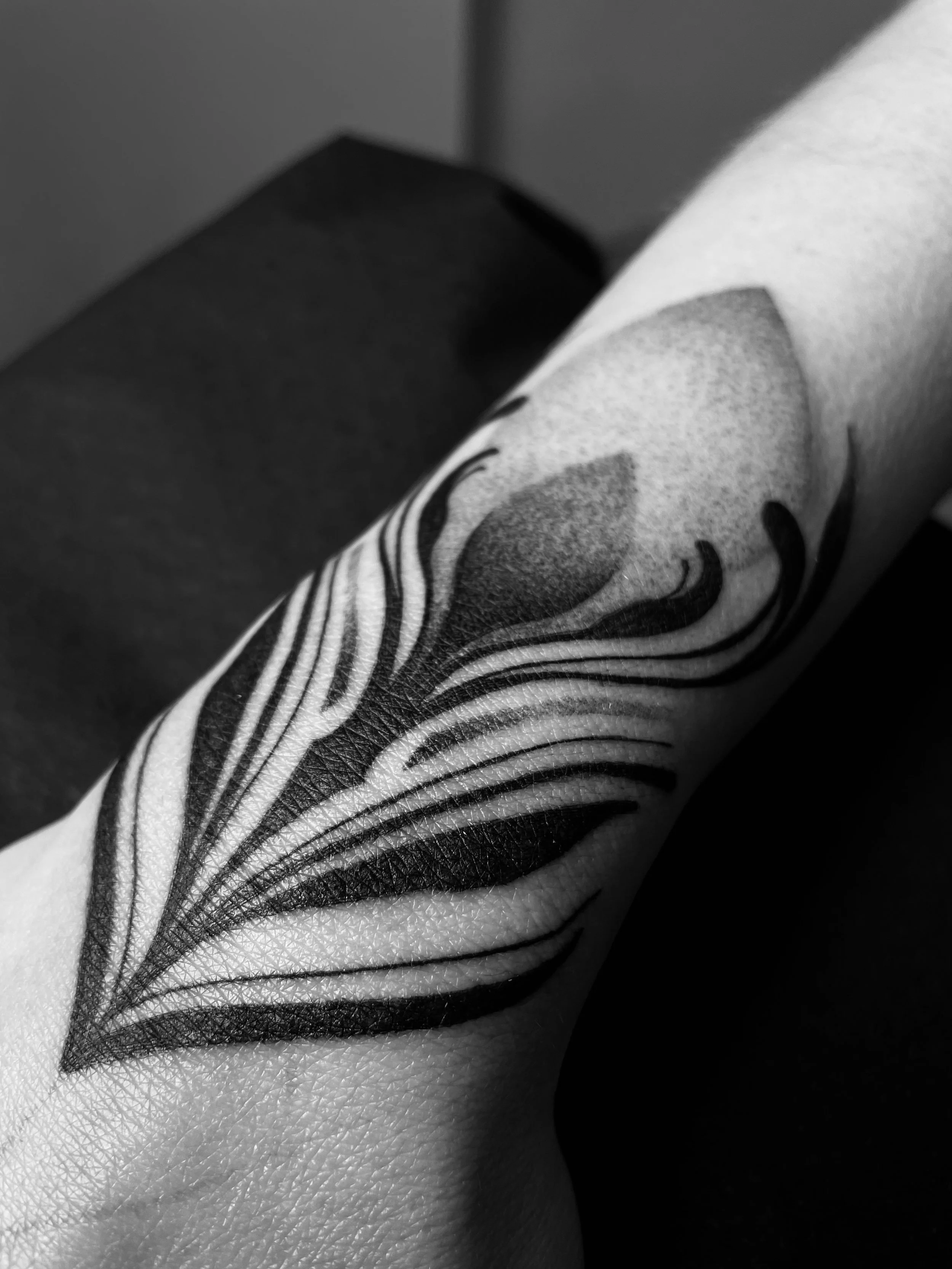 Ornamental Botanical Wrist Tattoo