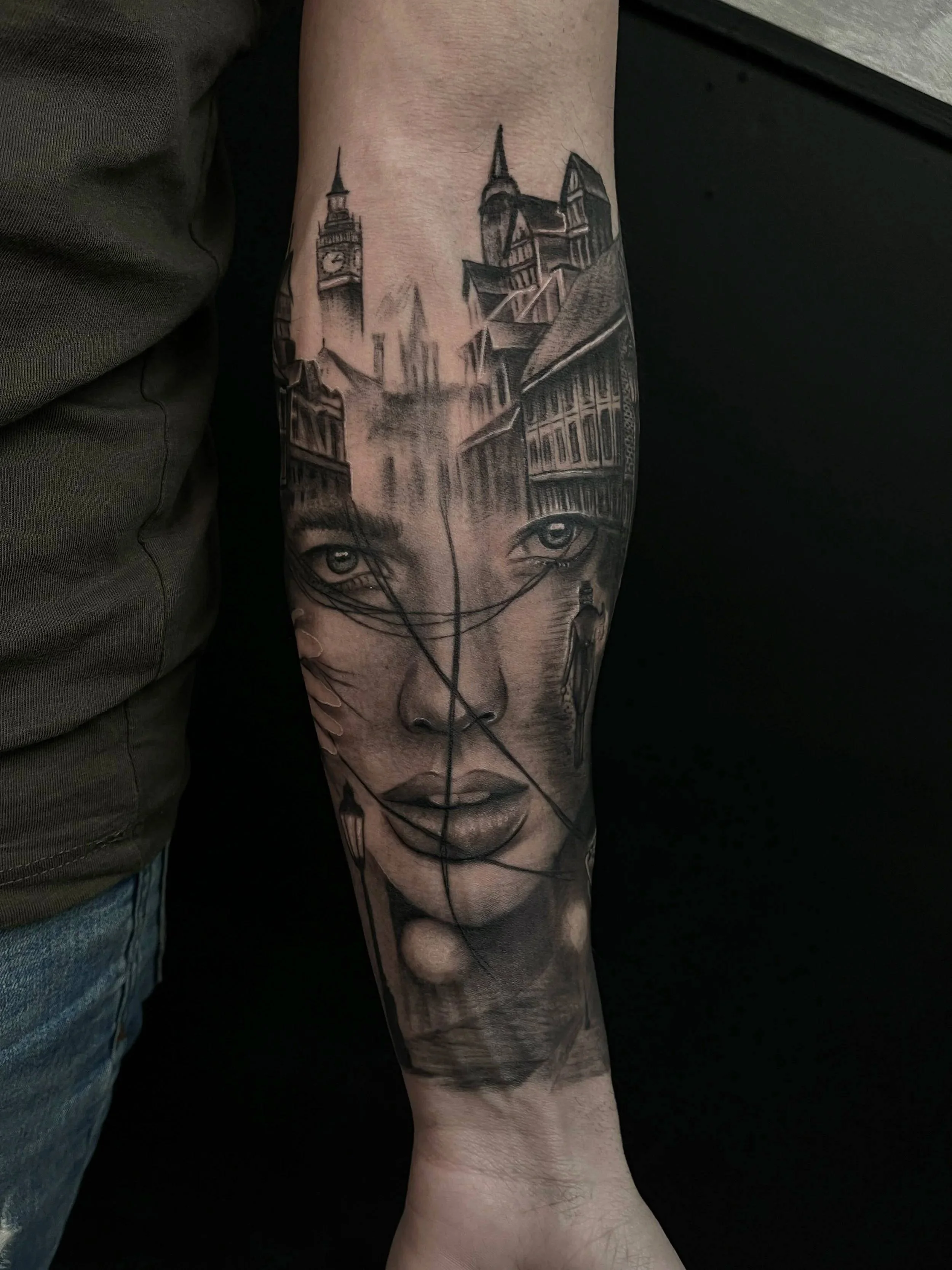 Black and Grey Realism Tattoo
