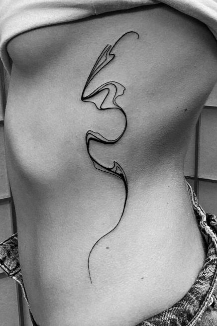 Abstract Fine Line Tattoo Amsterdam