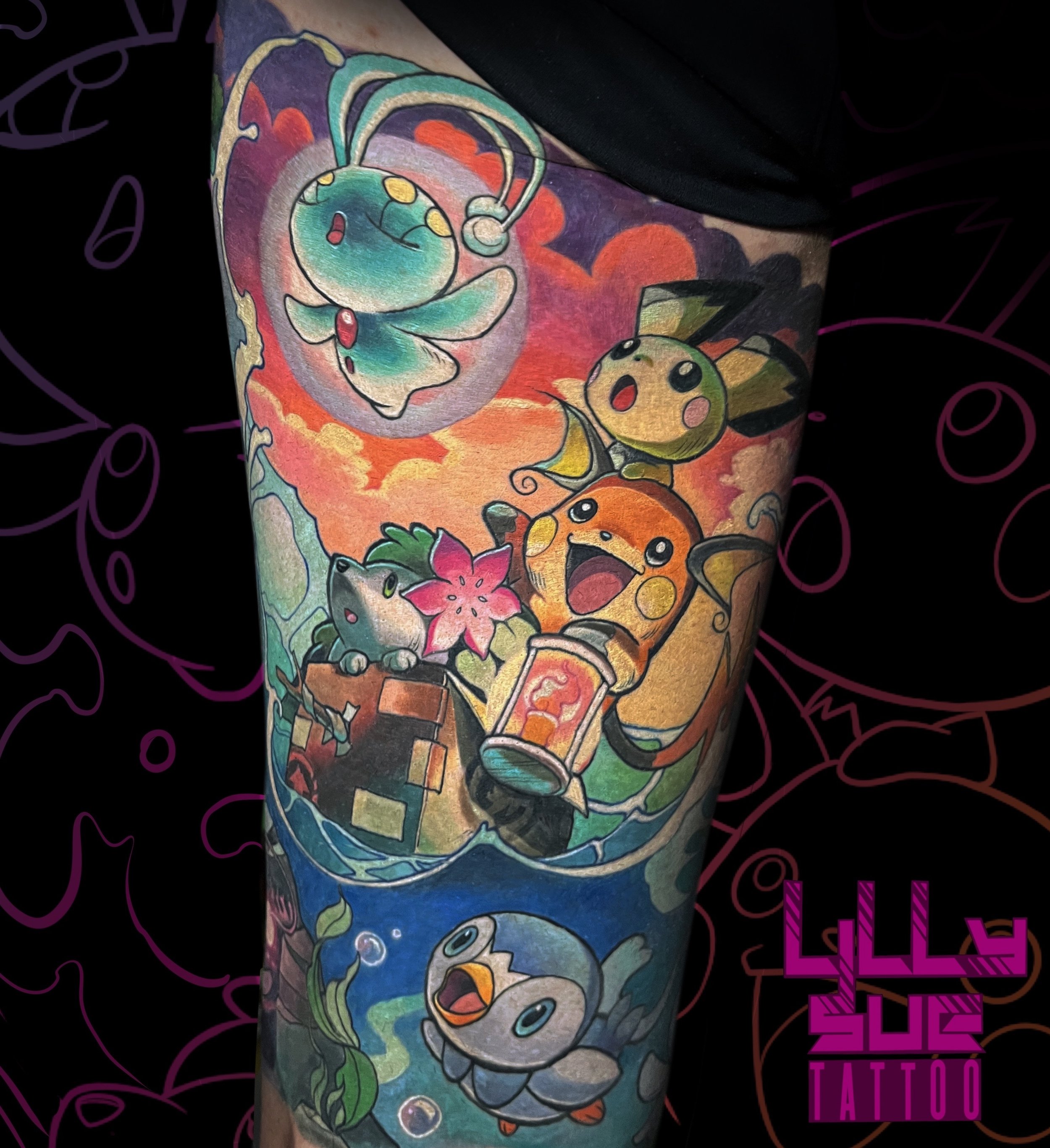 Anime tattoo amsterdam, Pokemon Tattoo Idea on arm by Lilly