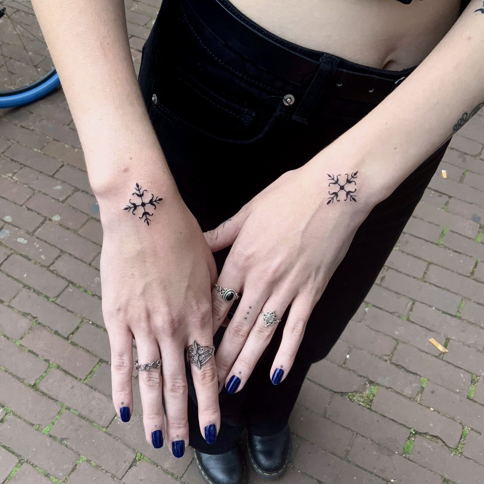 Celtic Cross Fine Lines Tattoo idea