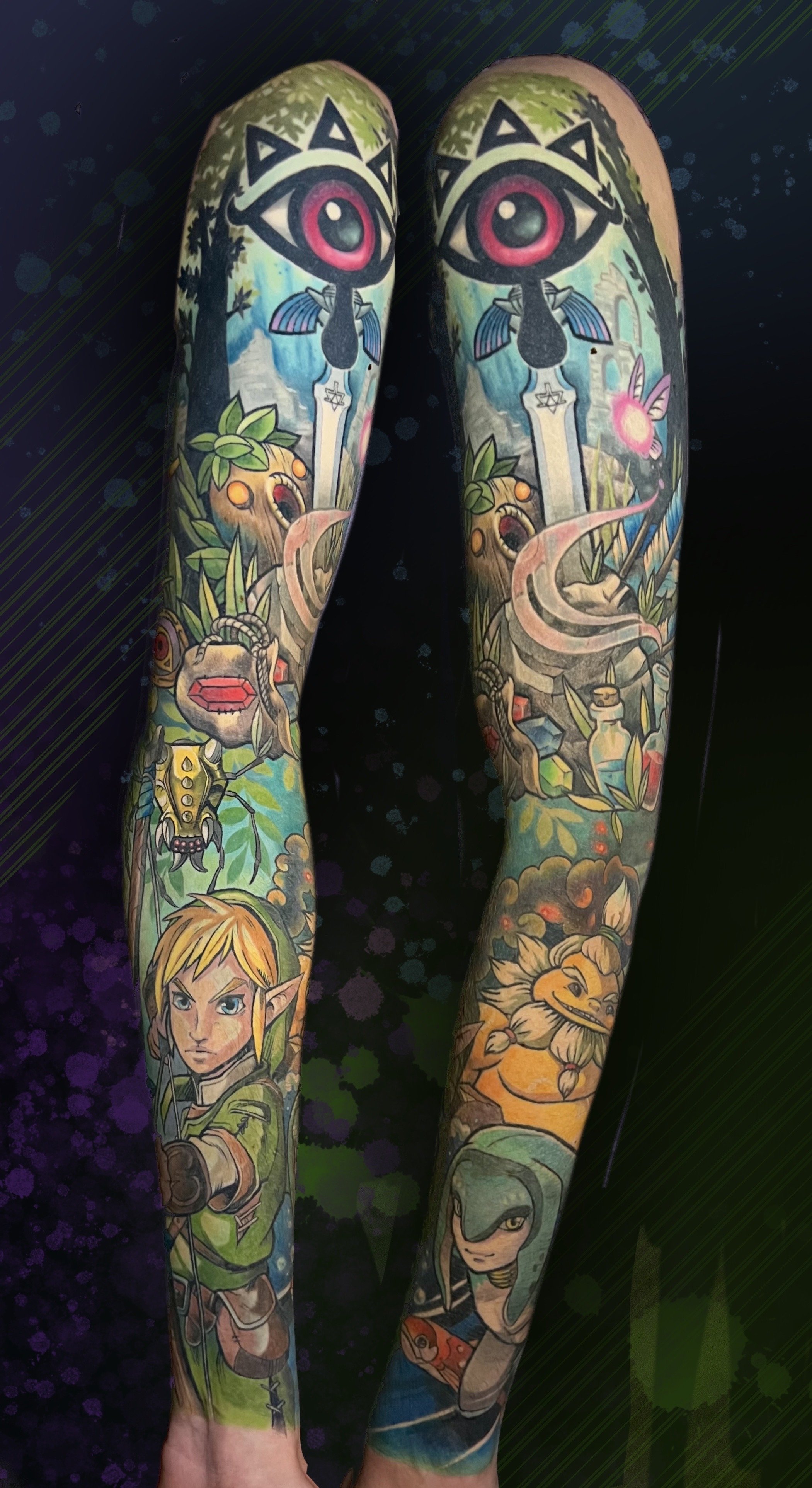 anime tattoo amsterdam, sleeve tattoo  idee am arm