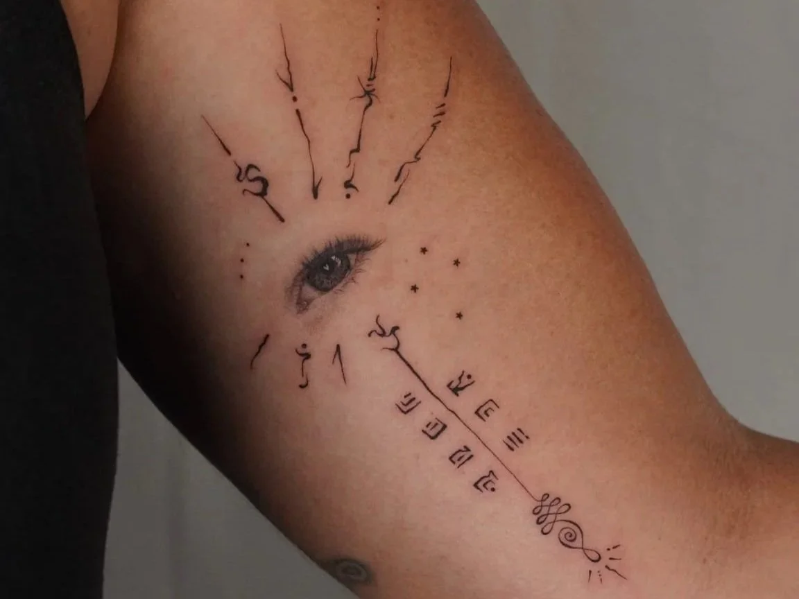 Asemic Script Tattoo