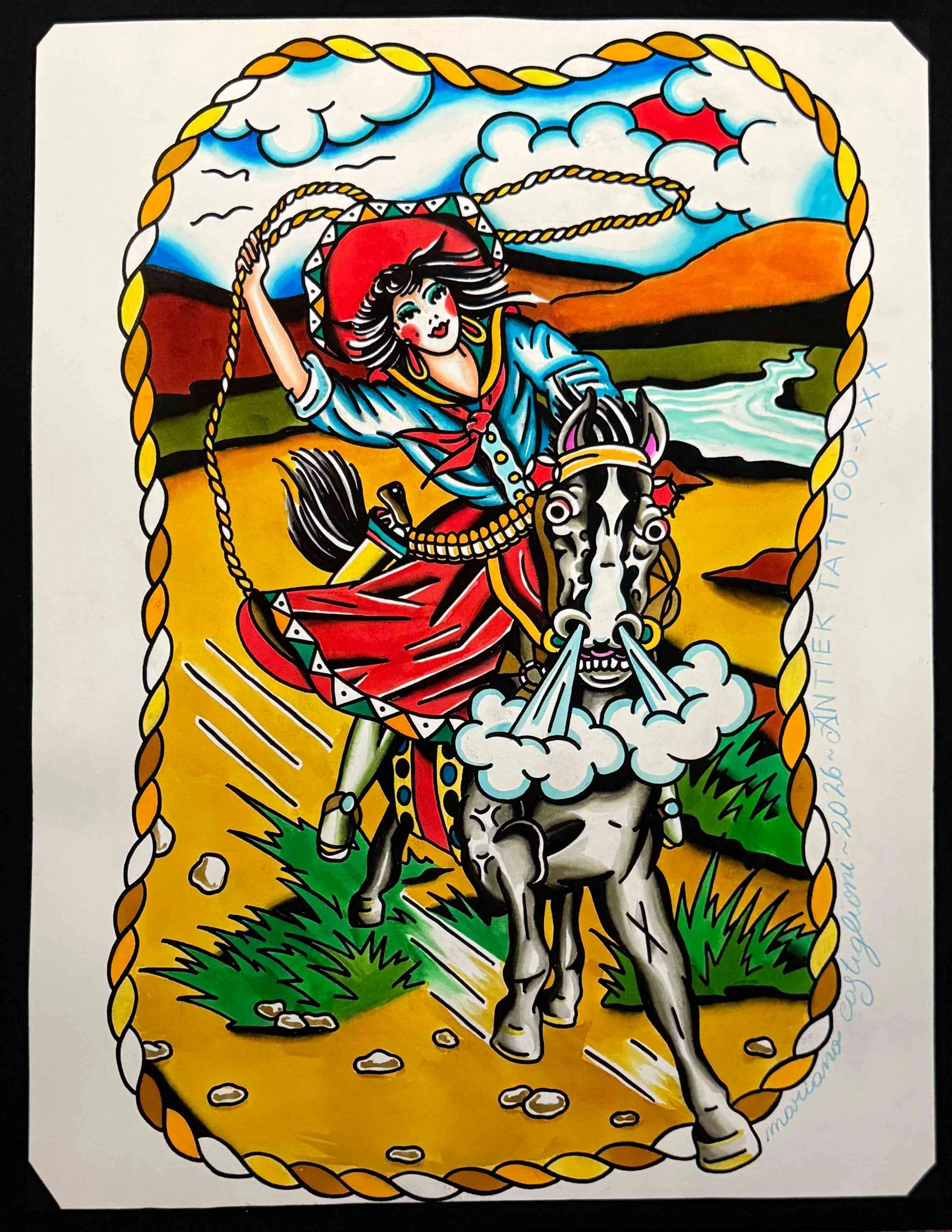 Horse painting by Mariano