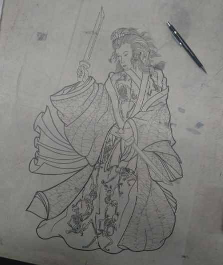 Geisha-Skizze