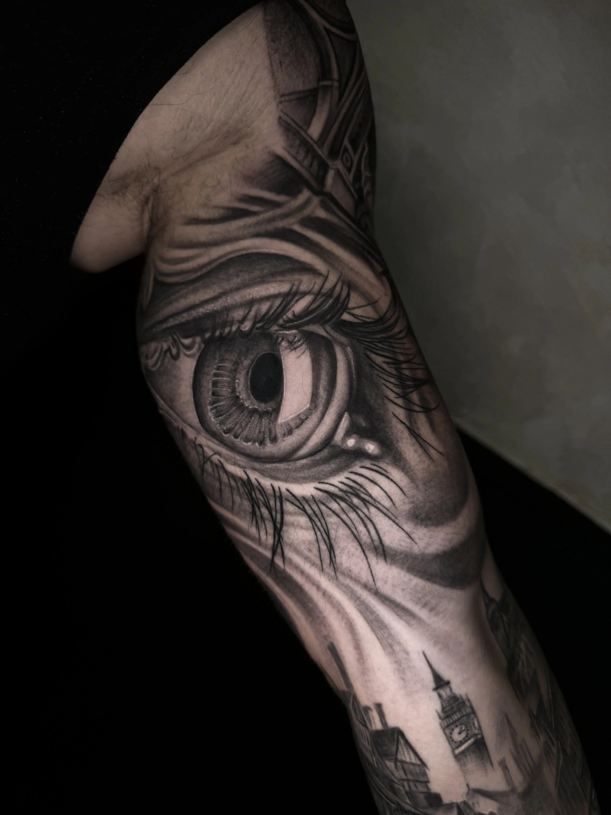 eye sleeve tattoo