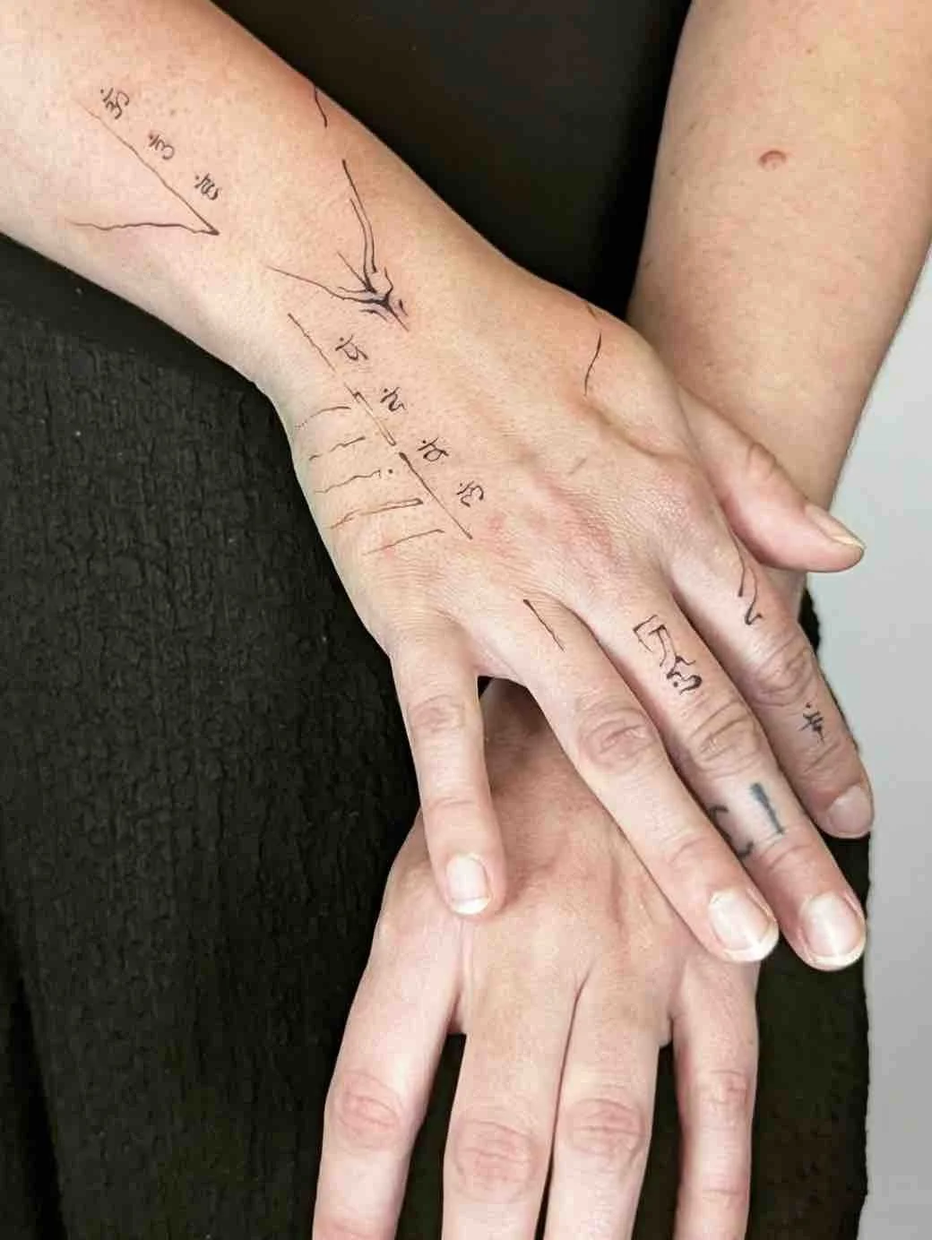 Asemic Script Tattoo