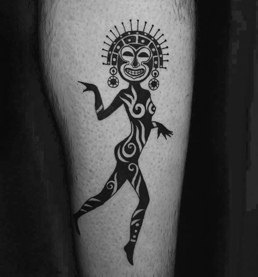 Indigenous dancer tattoo