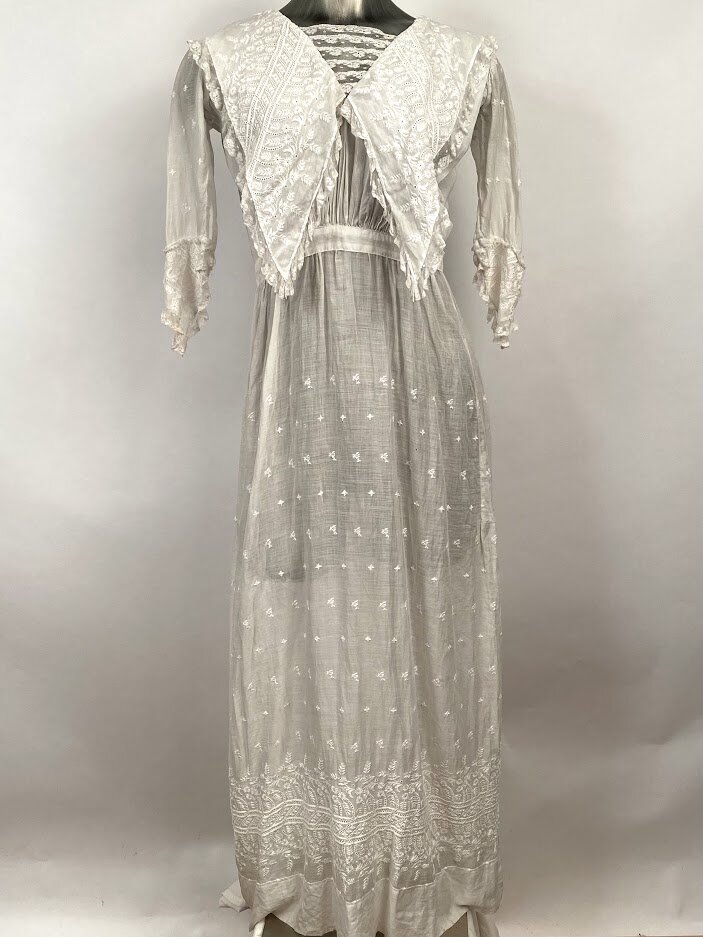 Edwardian White Afternoon Day Dress 