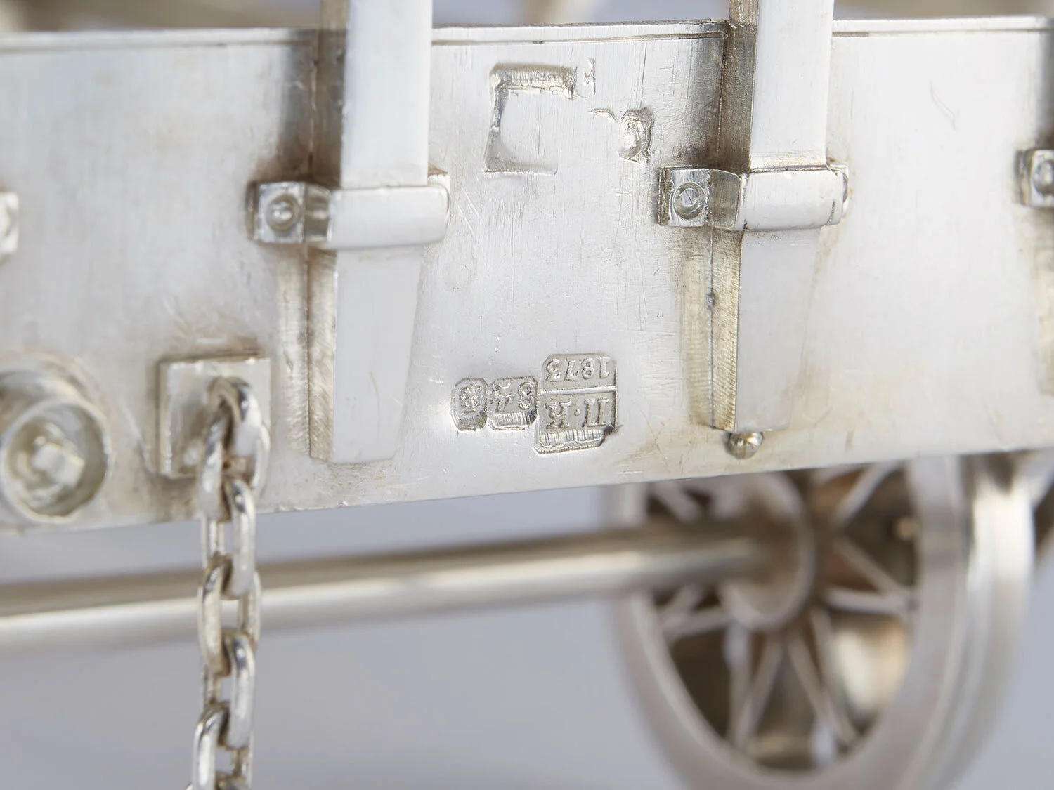 Sazikov mechanical model of an open cattle or livestock railway wagon, St. Petersburg, 1883