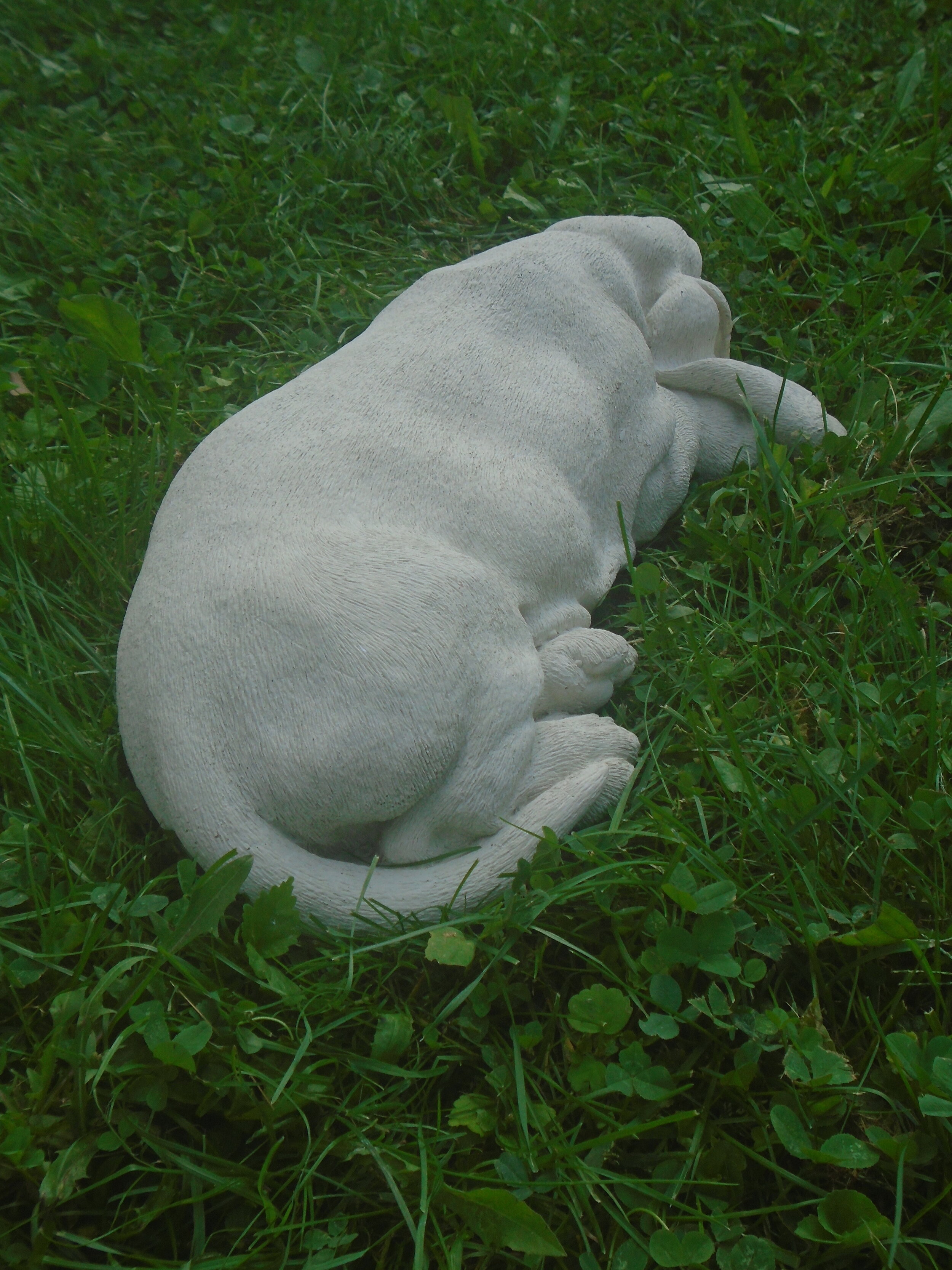CONCRETE BASSET HOUND STATUE OR USE AS A MEMORIAL,,,GRAVE MARKER 