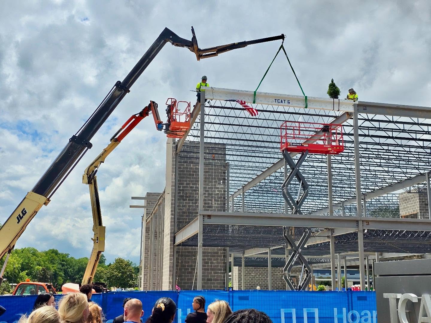 Last week, our team marked a major construction milestone with a&nbsp;topping-out&nbsp;ceremony for the new TCAT academic building at Chattanooga State that will be home to cosmetology, massage therapy, barbering, and aesthetics programs.

Dr. Rebecc