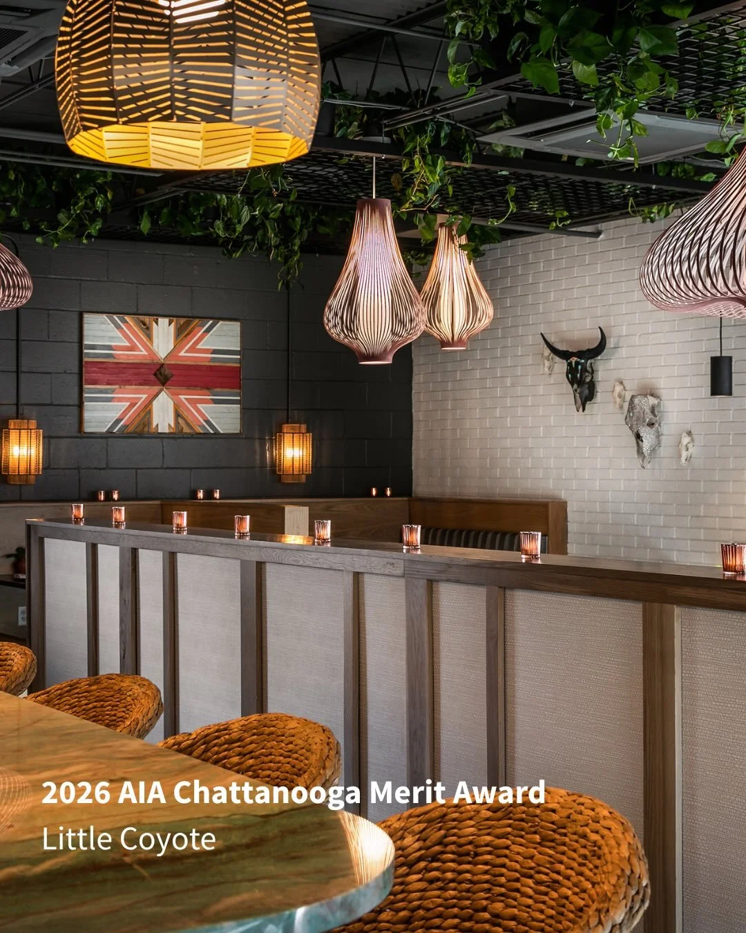 We&rsquo;re honored to share that Little Coyote received an AIA Chattanooga Merit Award. 
&nbsp;
This renovation and addition transformed a neglected space into a sophisticated, yet welcoming eatery that enhances the neighborhood and connects guests 